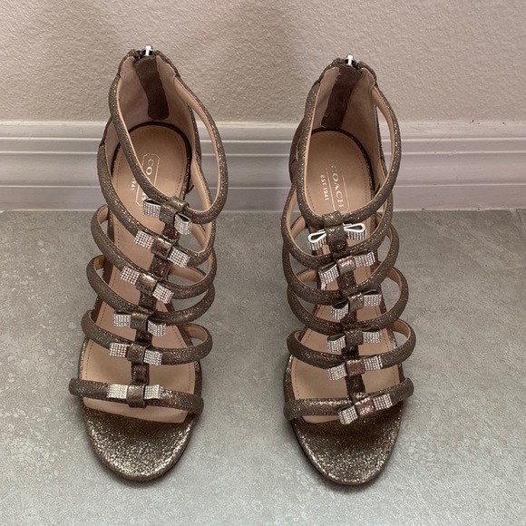 COACH STRAPPY SANDALS SHOES SIZE 8 1/2 M BRAND NEW - Picture 2 of 8